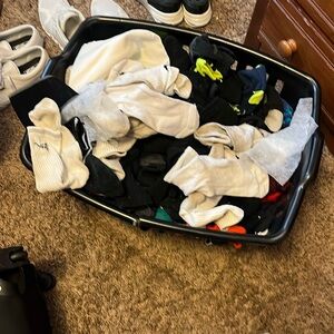 Bunch of socks like 100 pairs most used but some brand new